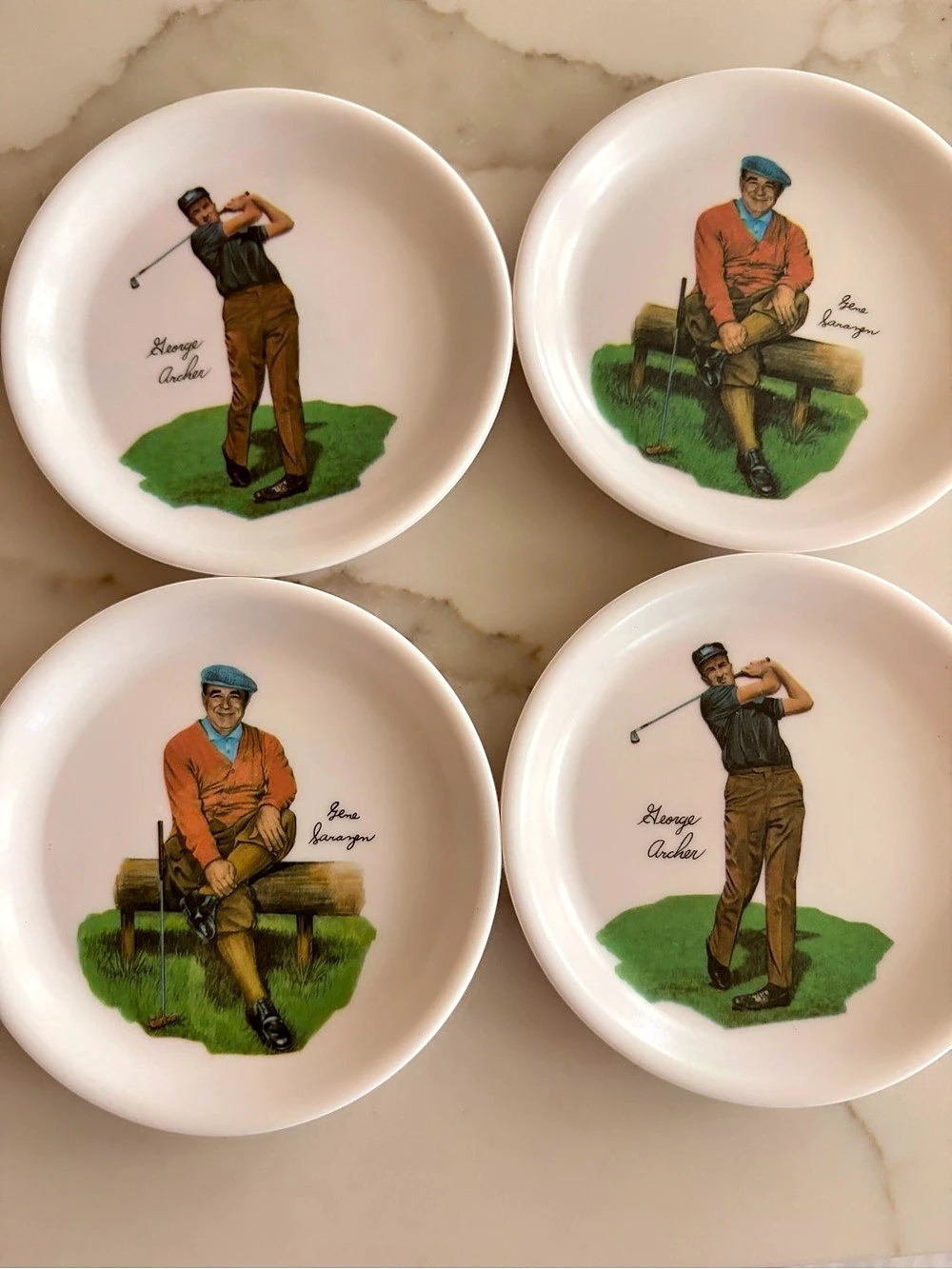 Golf Player Coaster Set of 4